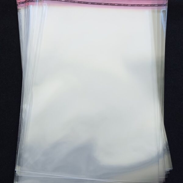 Woreczki celofanowe 10x15cm z taśmą klejącą