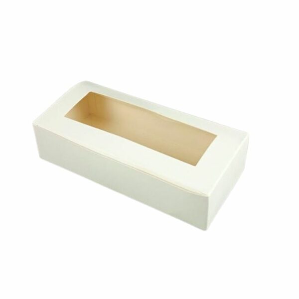 Pudełko na makaroniki z okienkiem 20 x 9 x 4,5cm + przekładka